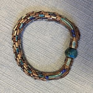 One-of-a-kind vintage silver dragon bracelet